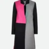 Lily Collins Emily In Paris Color Block Coat