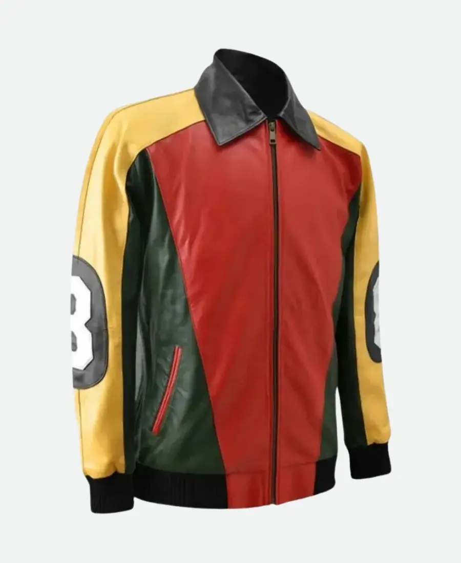 Patrick Warburton Seinfeld David Puddy 8 Ball Leather Jacket