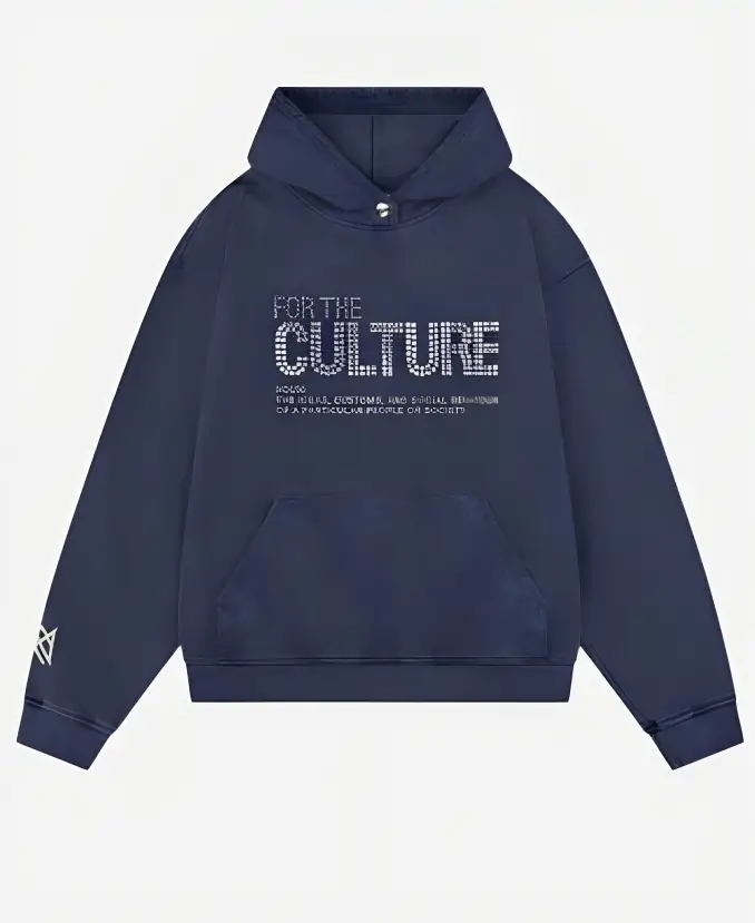 For The Culture Blue Crystal Hoodie