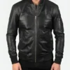 Vin Diesel Fast and Furious Spy Racers Premiere Black Leather Jacket Front