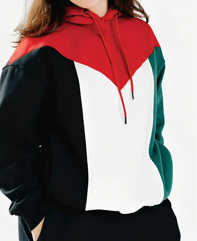 Palestine Flag Pullover Hoodie Front