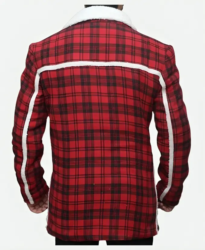 Ryan Reynolds Deadpool Wade Wilson Red Plaid Jacket Back