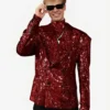 NBA Draft 2023 Gradey Dick Red Sequin Jacket