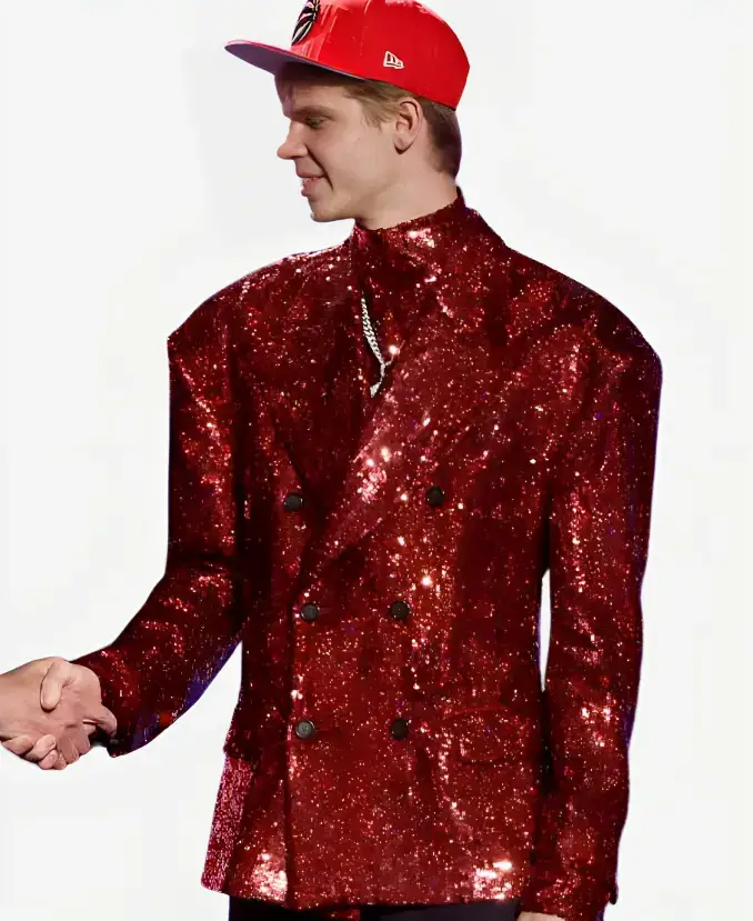 NBA Draft 2023 Gradey Dick Red Sequin Jacket SIde