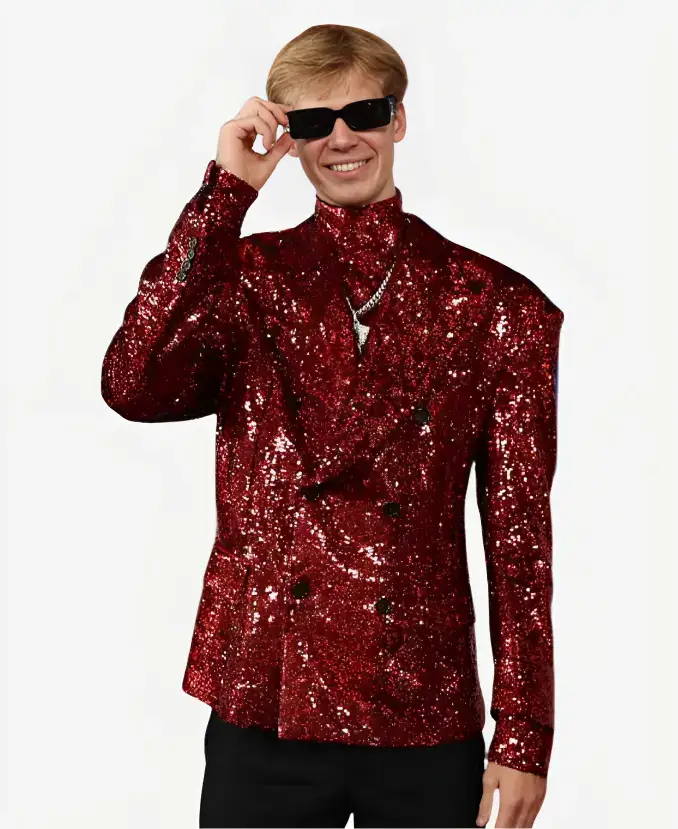 NBA Draft 2023 Gradey Dick Red Sequin Jacket