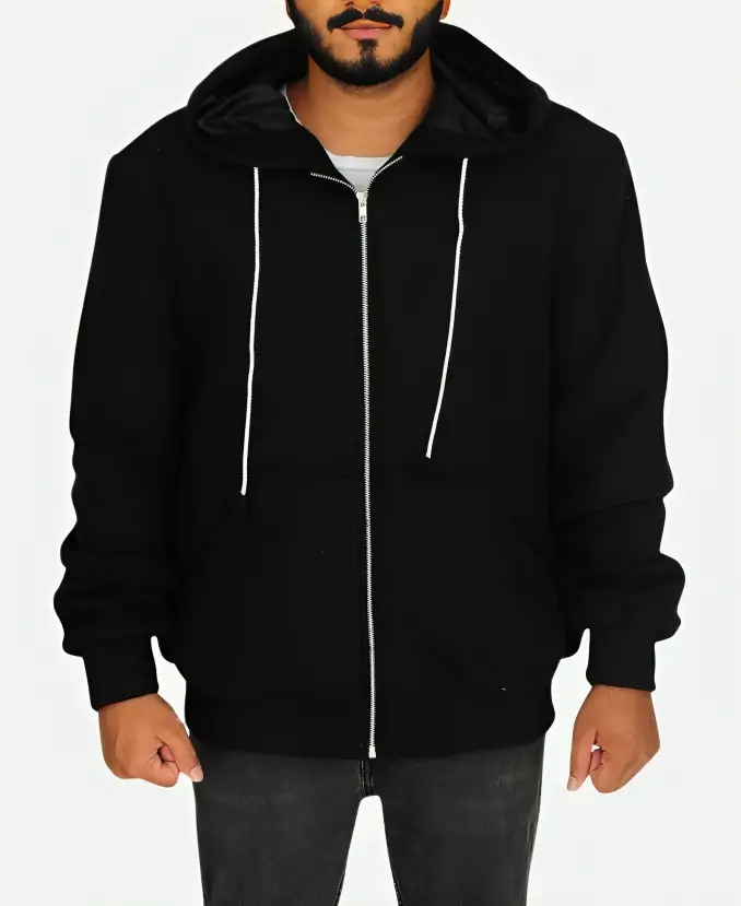 Ryan Reynolds Deadpool Wade Wilson Black Zip Up Hoodie