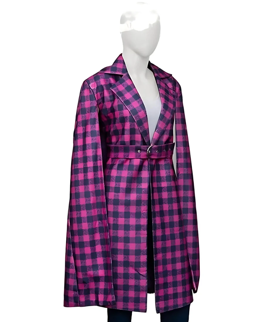Purple Plaid Coat Side