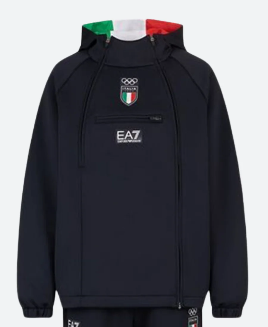 Paris Olympic 2024 Team Italia Zip-Up Hoodie Front Image