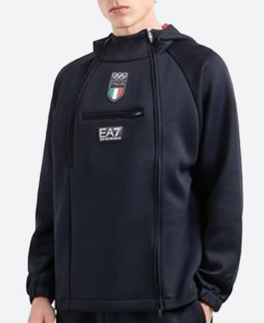 Paris Olympic 2024 Team Italia Zip-Up Hoodie Image 2