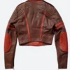Anya Taylor F1 GP Monaco Leather Jacket Back Image