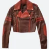 Anya Taylor F1 GP Monaco Leather Jacket Front Image