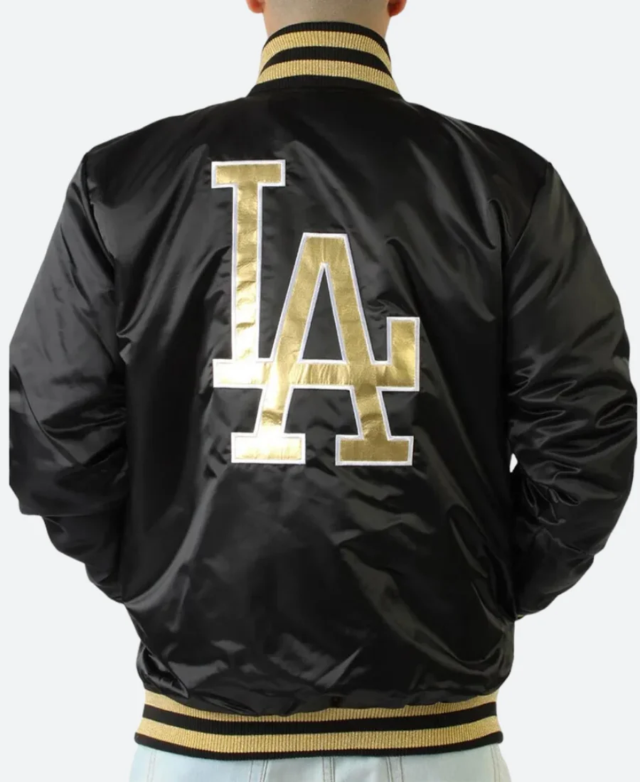 Los Angeles Dodgers Gold Patches Jacket 1