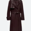Only Murders in the Building S02 Mabel Mora Leather Coat Front Image