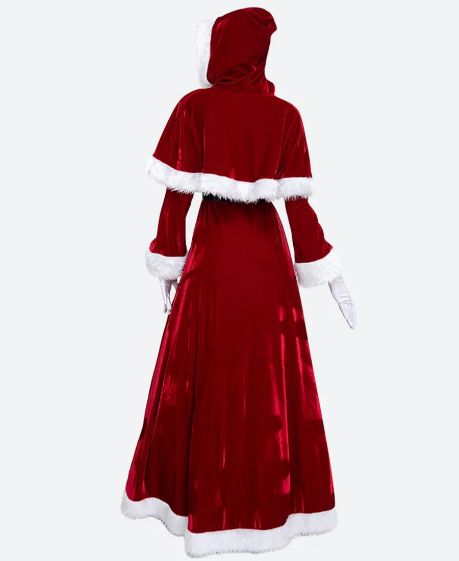 Santa Claus Christmas Long Coat Back Image
