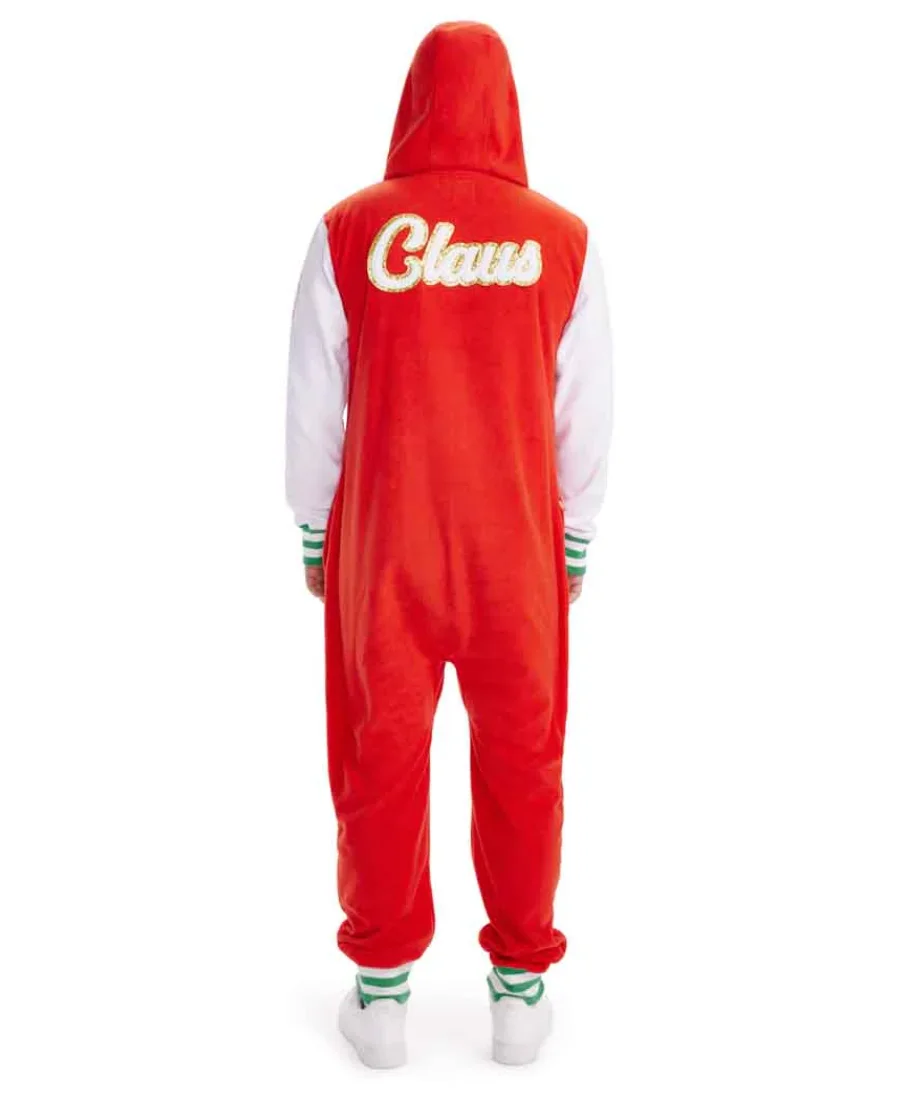 Santa Clause Santa Jumpsuit Costume Back Image