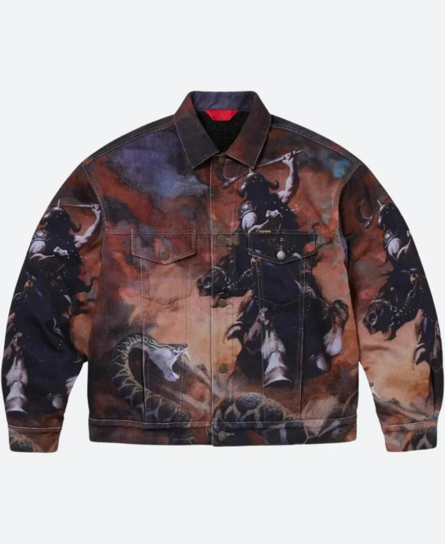 Supreme X Frank Frazetta Trucker Jacket Front Image