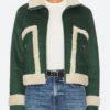 Trading Up Christmas Michelle Suede Leather Jacket Front Image