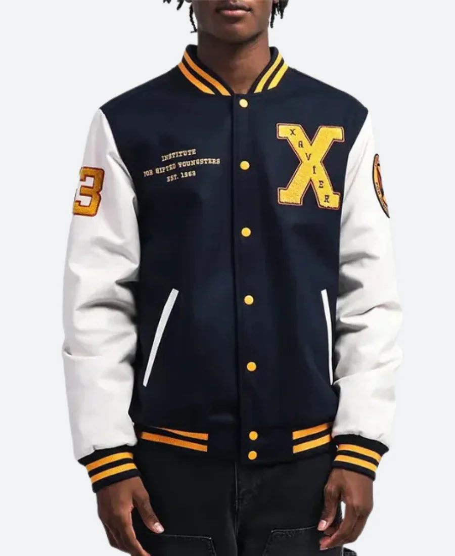 Xavier Institute Letterman Varsity Jacket Front Image