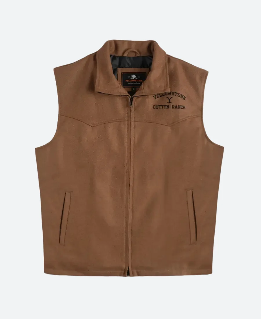 Yellowstone John Dutton Wool Vest Front Image