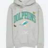 Miami Dolphins FELT Grey Hoodie Front Image
