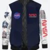 Nasa Navy Blue Varsity Jacket Front Image