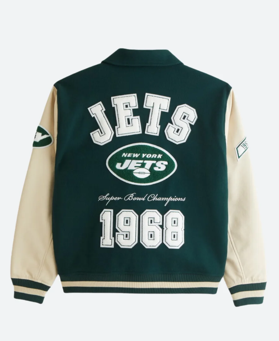 New York Jets Varsity Jacket Back Image