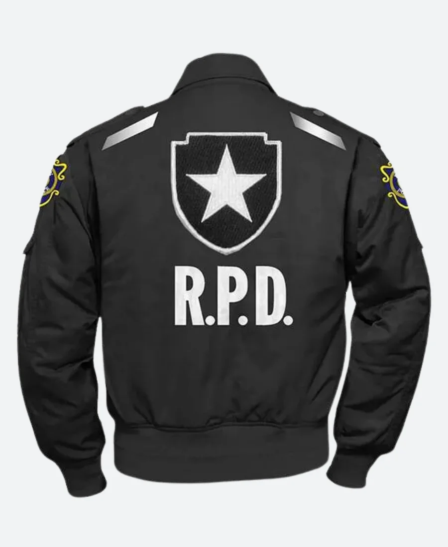 Resident Evil Detective Leon S Kennedy Rpd Jacket Back Image