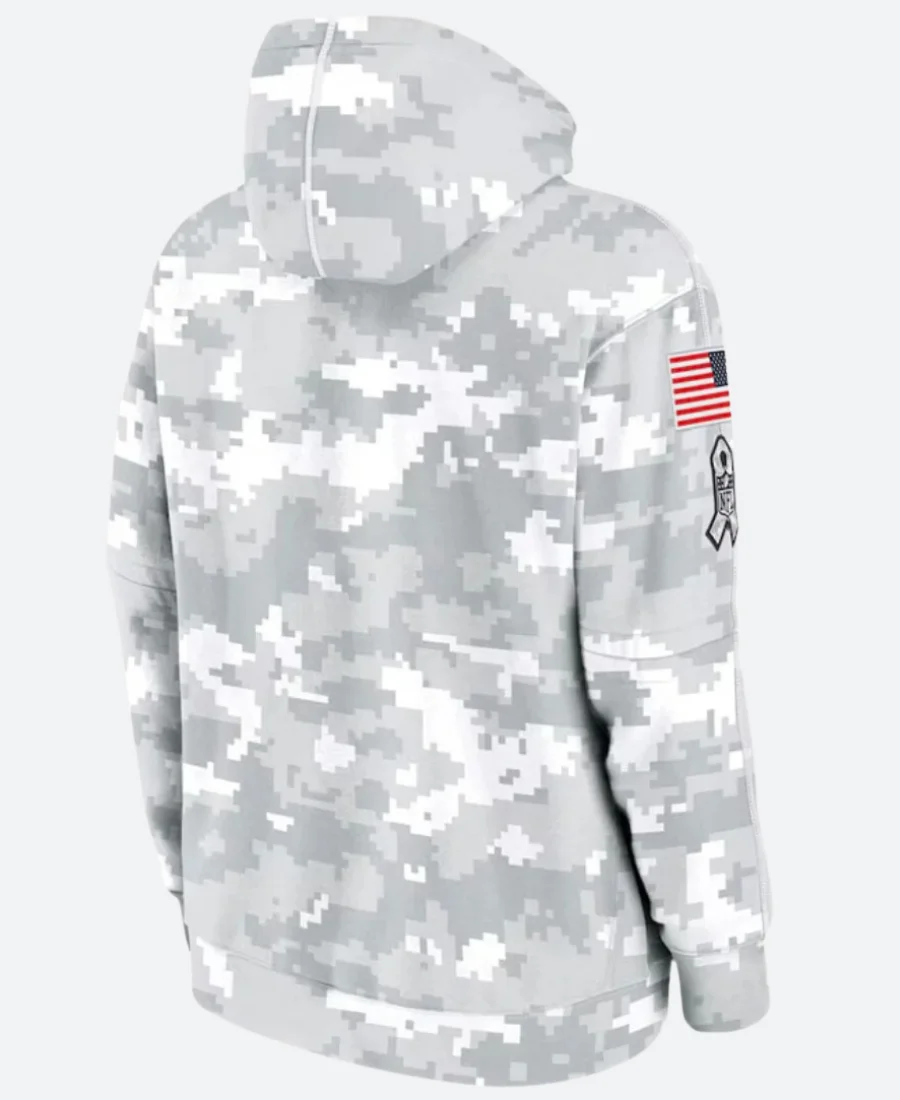 Salute To Service Atlanta Falcons Camo Hoodie Back Image