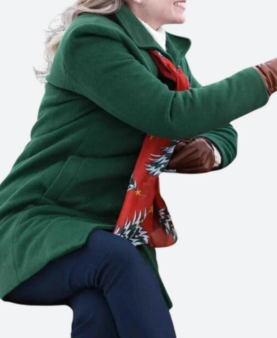 Snowy With A Chance Of Christmas Gwen Marley Long Coat Side Image