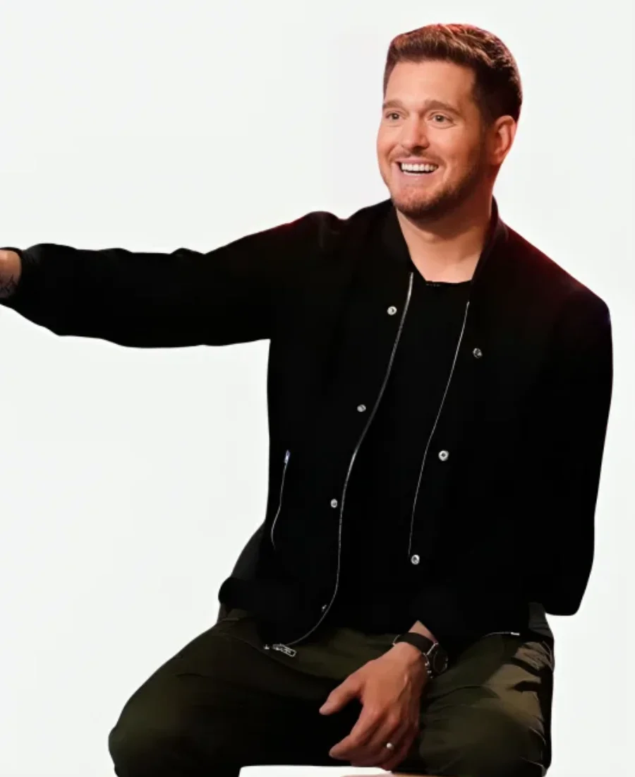 The Voice S26 Michael Buble Suede Leather Jacket