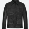 Aaron Taylor Leather Jacket Front Image