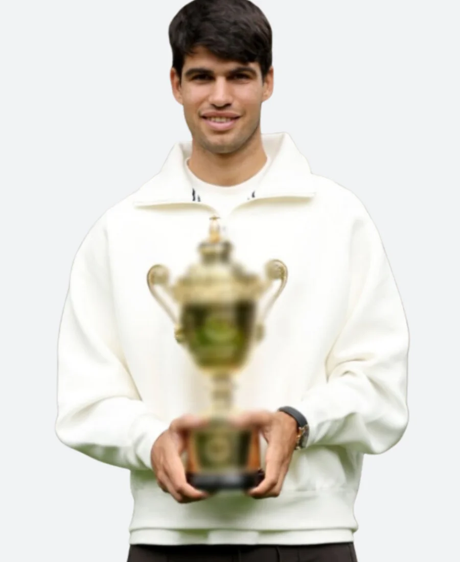 Carlos Alcaraz Wimbledon Half Zipper Sweatshirt Front Image