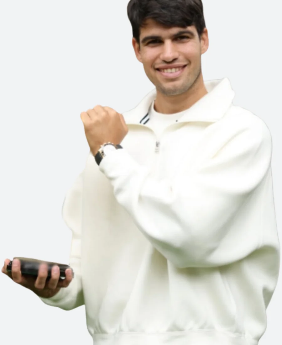 Carlos Alcaraz Wimbledon Half Zipper Sweatshirt Side Image