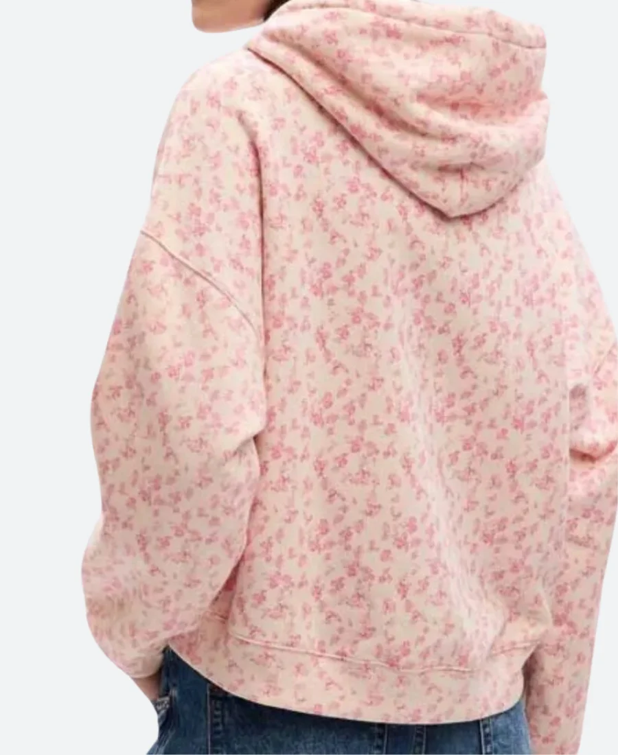 Gap X Love Shack Fancy Floral Hoodie Pink Back Image