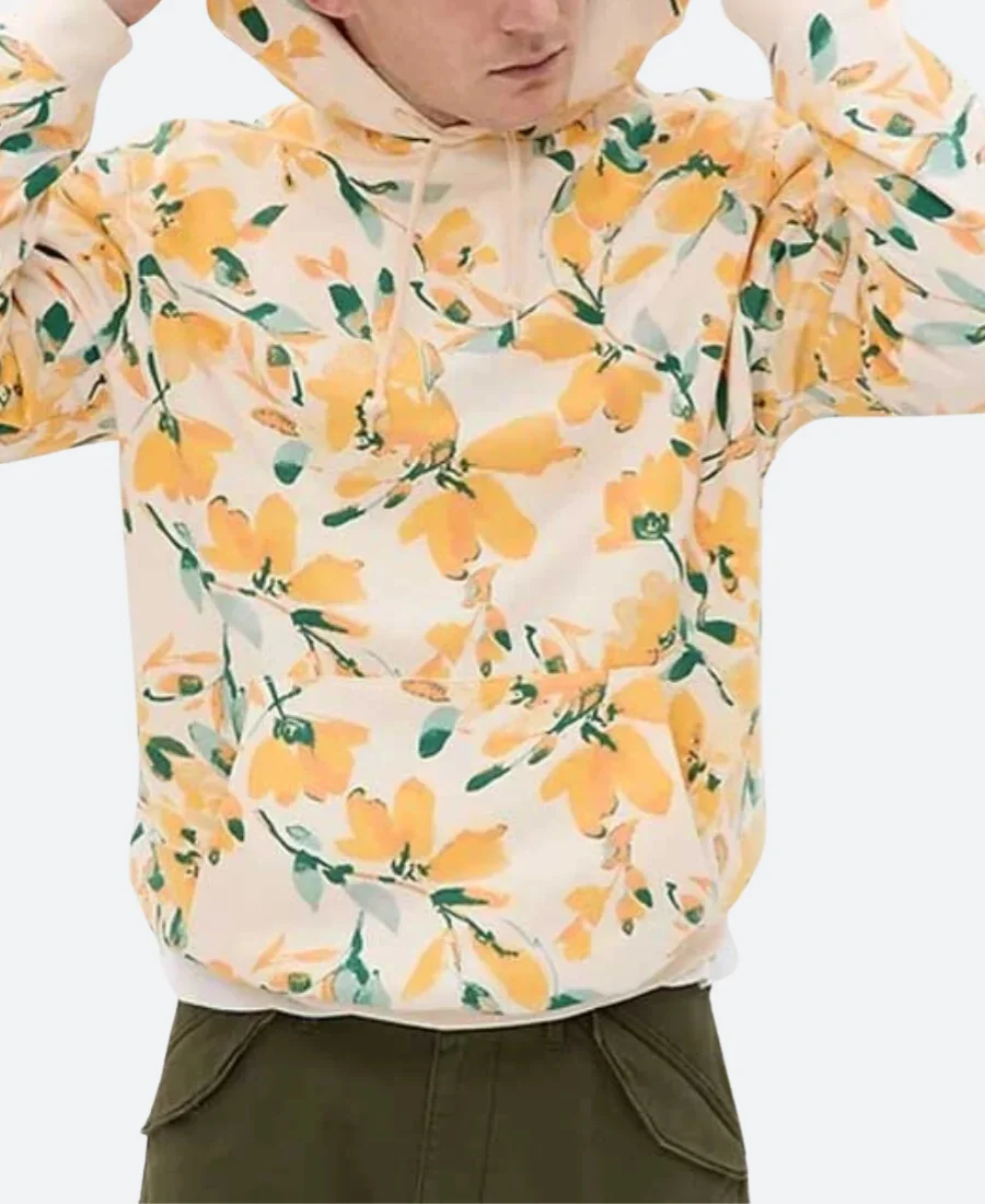 Gap X Love Shack Fancy Floral Hoodie Yellow Front Image