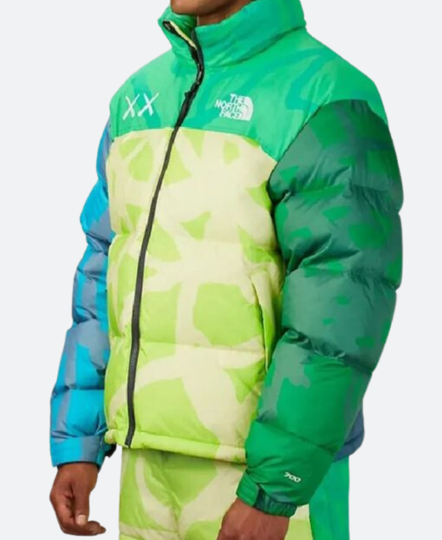 KAWS X The North Face Green Jacket Arm Image