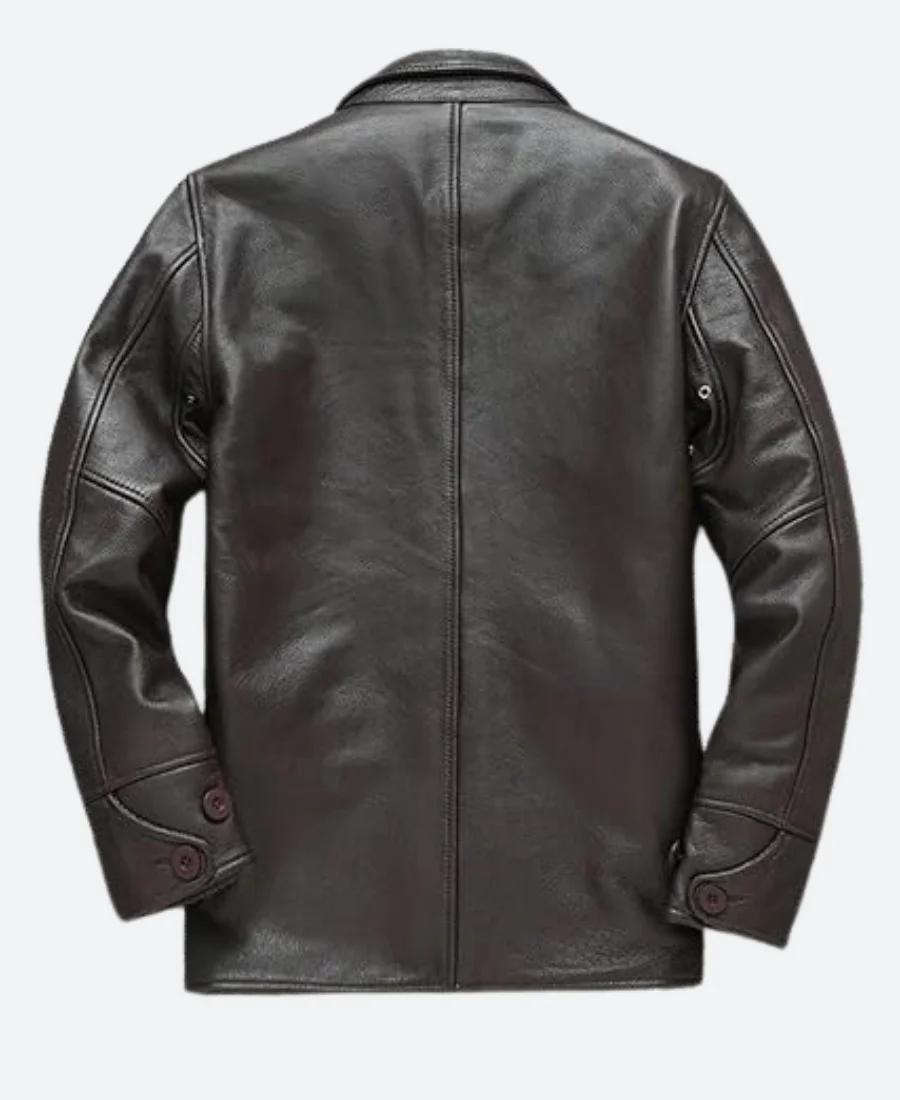The Dig Stuart Piggott Leather Jacket Back Image