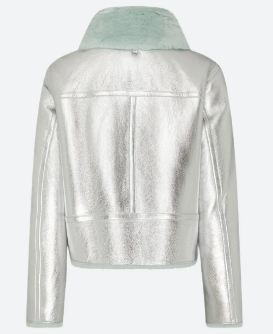 The Today Show Savannah Guthrie Leather Jacket Back Image