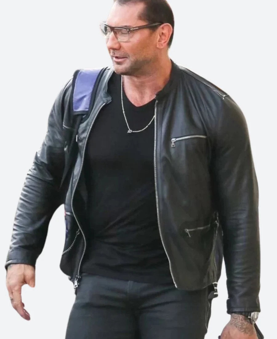 WWE Dave Bautista Leather Jacket Side Image