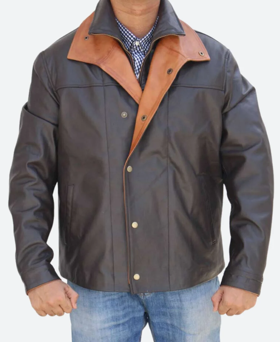 Yellowstone Thomas Rainwater Leather Jacket Front Image