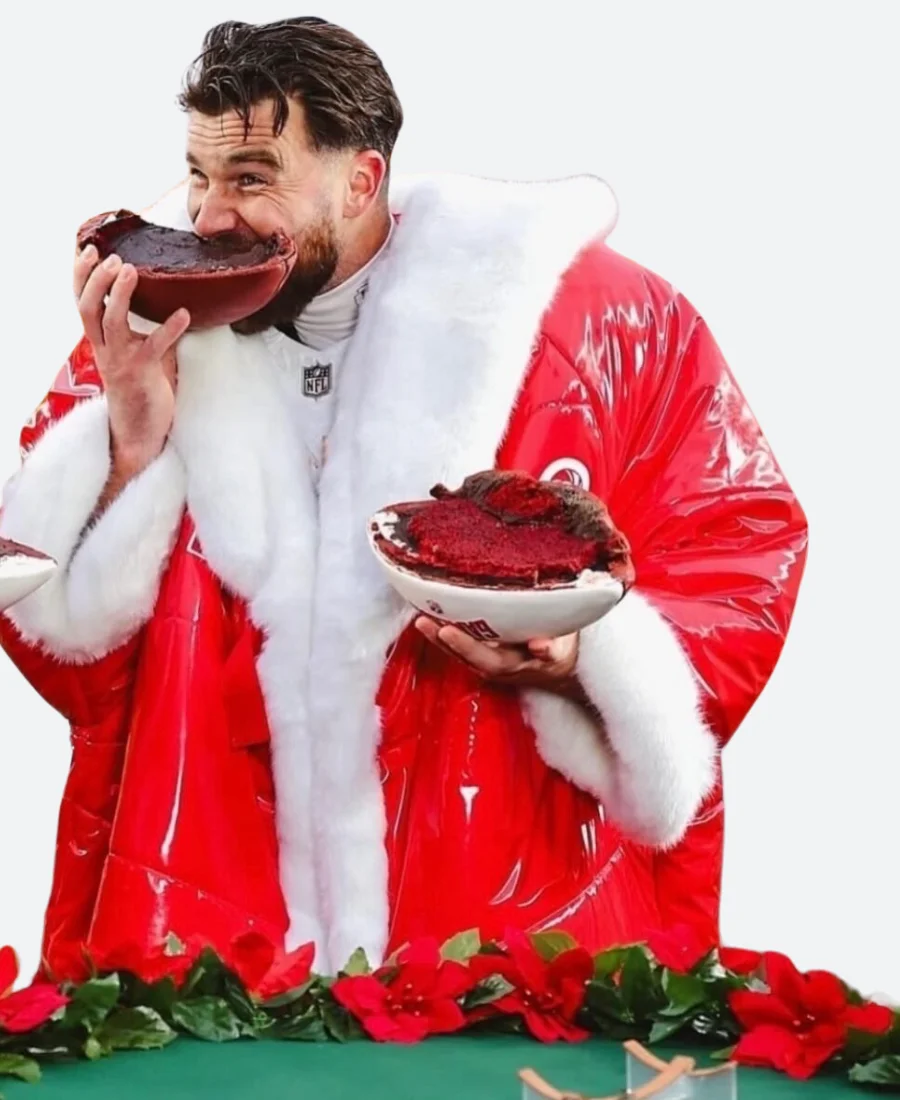Christmas Day Chiefs Vs Steelers Travis Kelce Red Coat