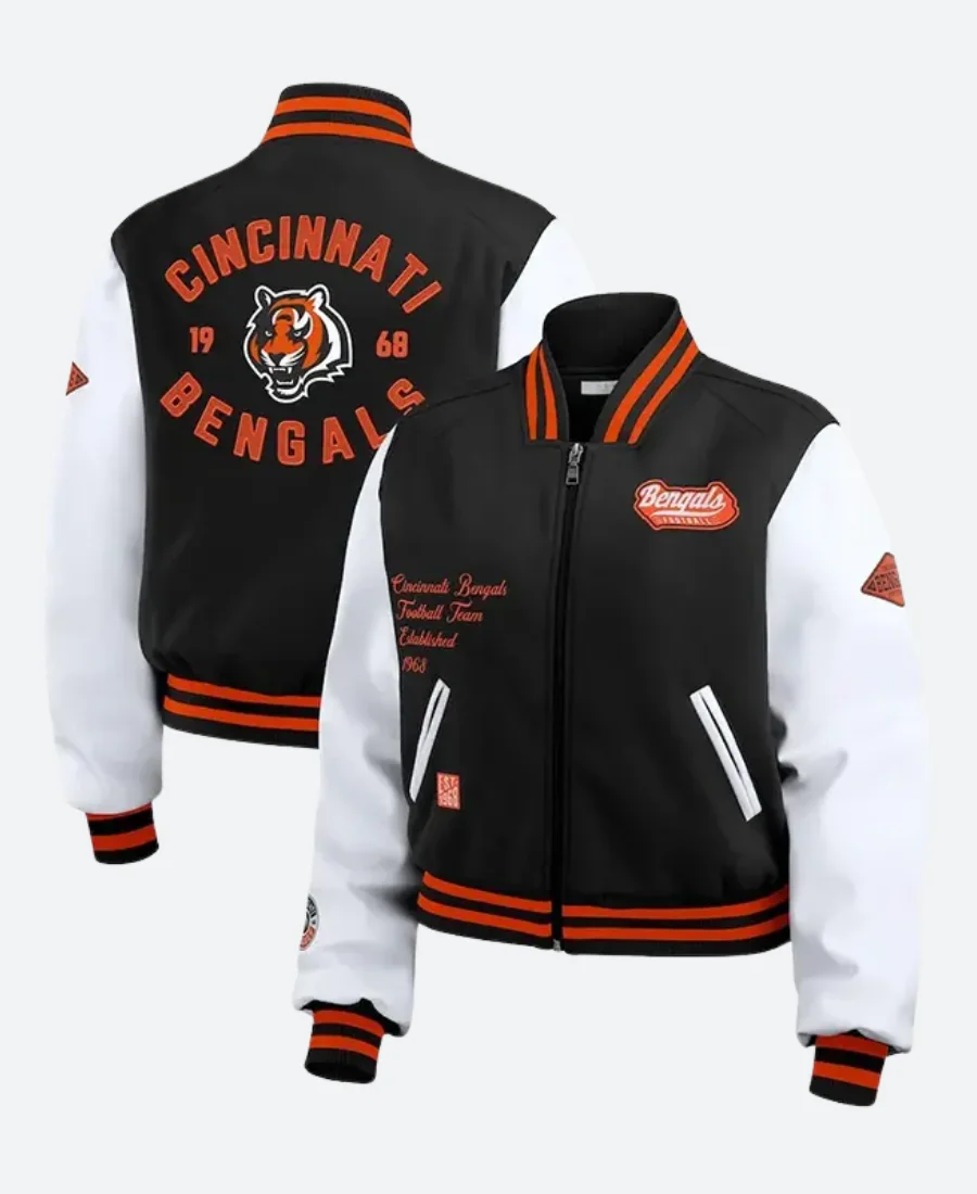 Erin Andrews Cincinnati Bengals Varsity Jacket - Image 3