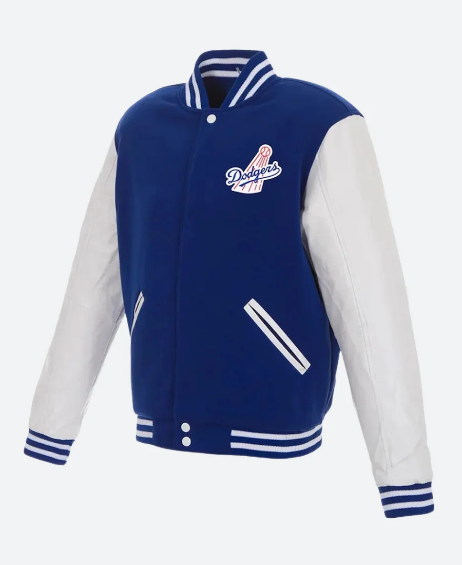 La Dodgers Two Tone Varsity Jacket