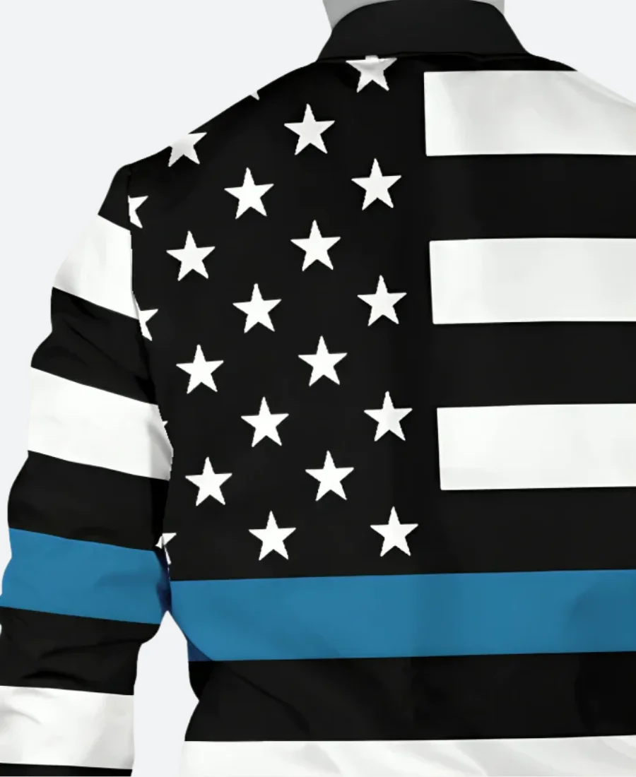 American Flag Bomber Jacket BAck Image