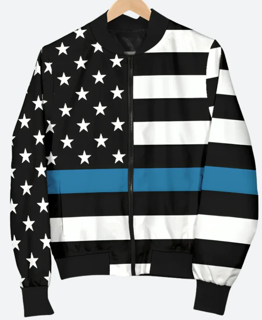 American Flag Bomber Jacket Front Image