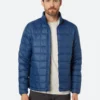 Classic Blue Quilted Puffer Jacket Front Image
