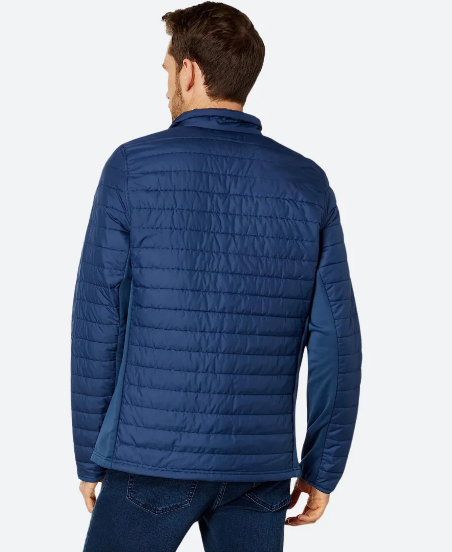 Classic John Blue Puffer Jacket Back Image