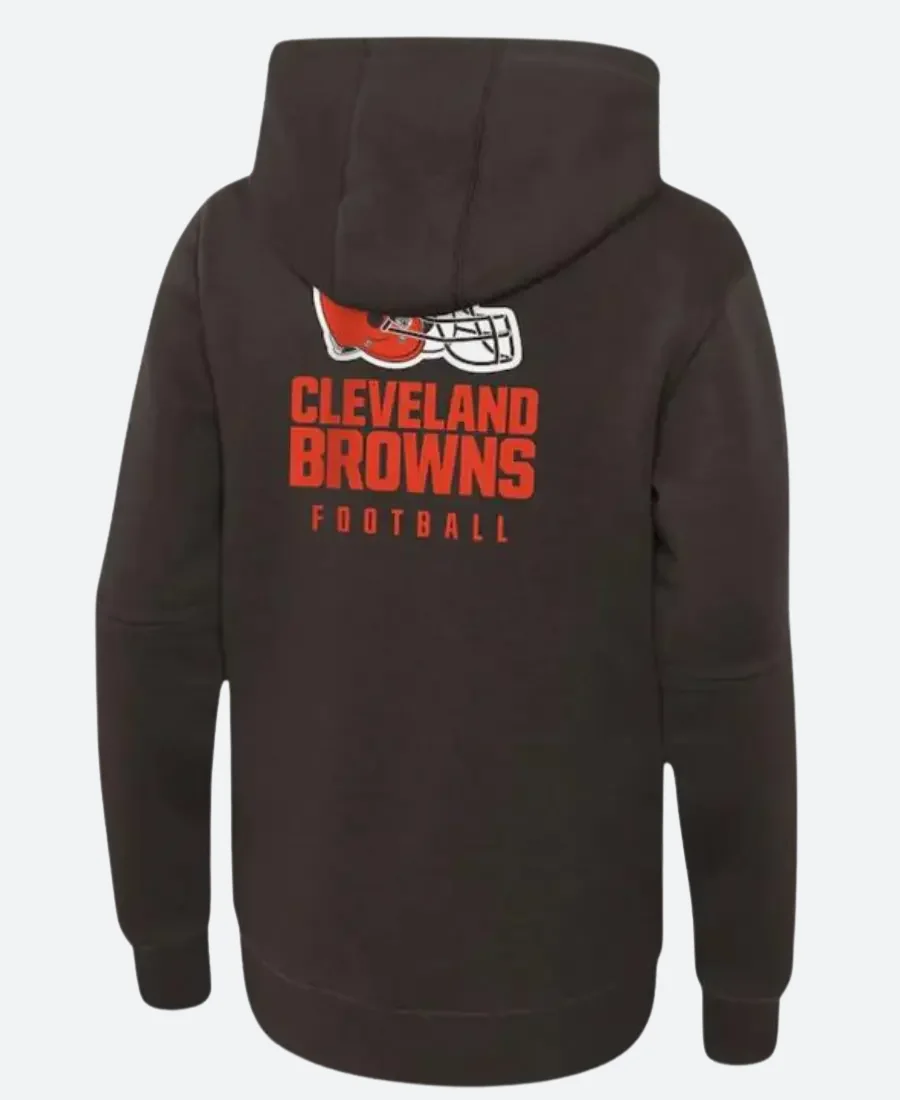 Cleveland Browns Foot Ball Hoodie Back Image