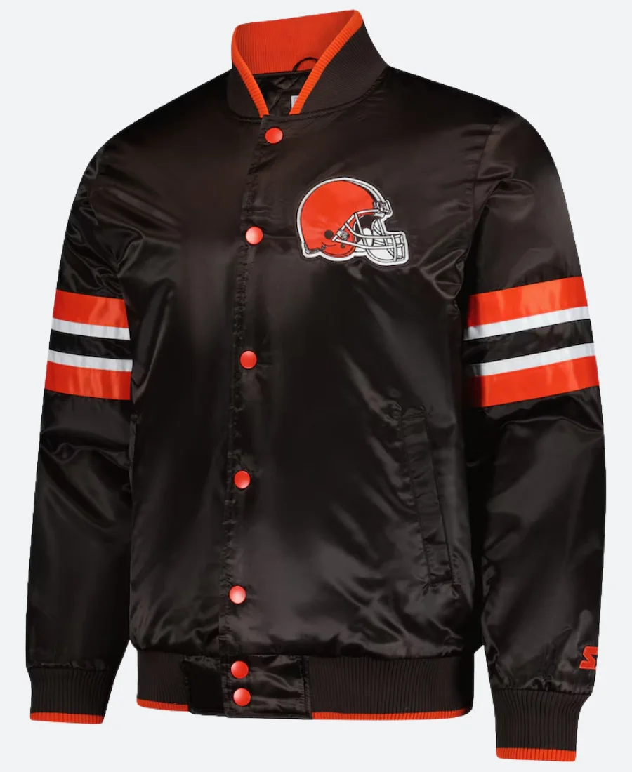 Cleveland Browns Letterman Varsity Jacket Front Image