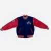 Columbus Blue Letterman Varsity Jacket Front Image